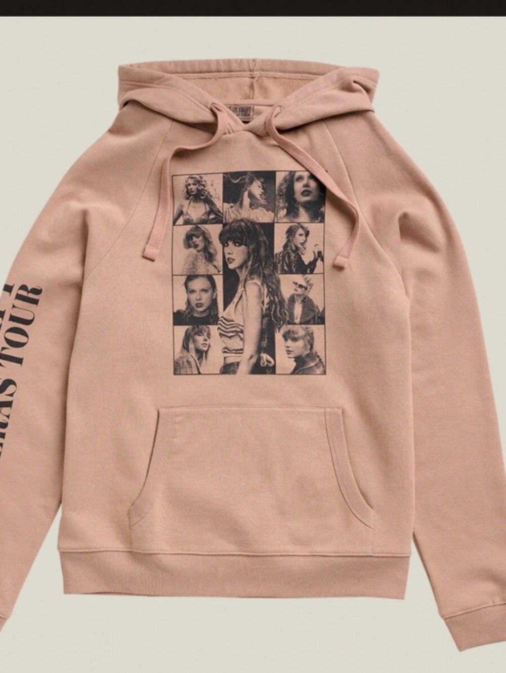 Taylor Swift Tan Black Eras Tour Long Sleeve Sweatshirt Pullover Hoodie